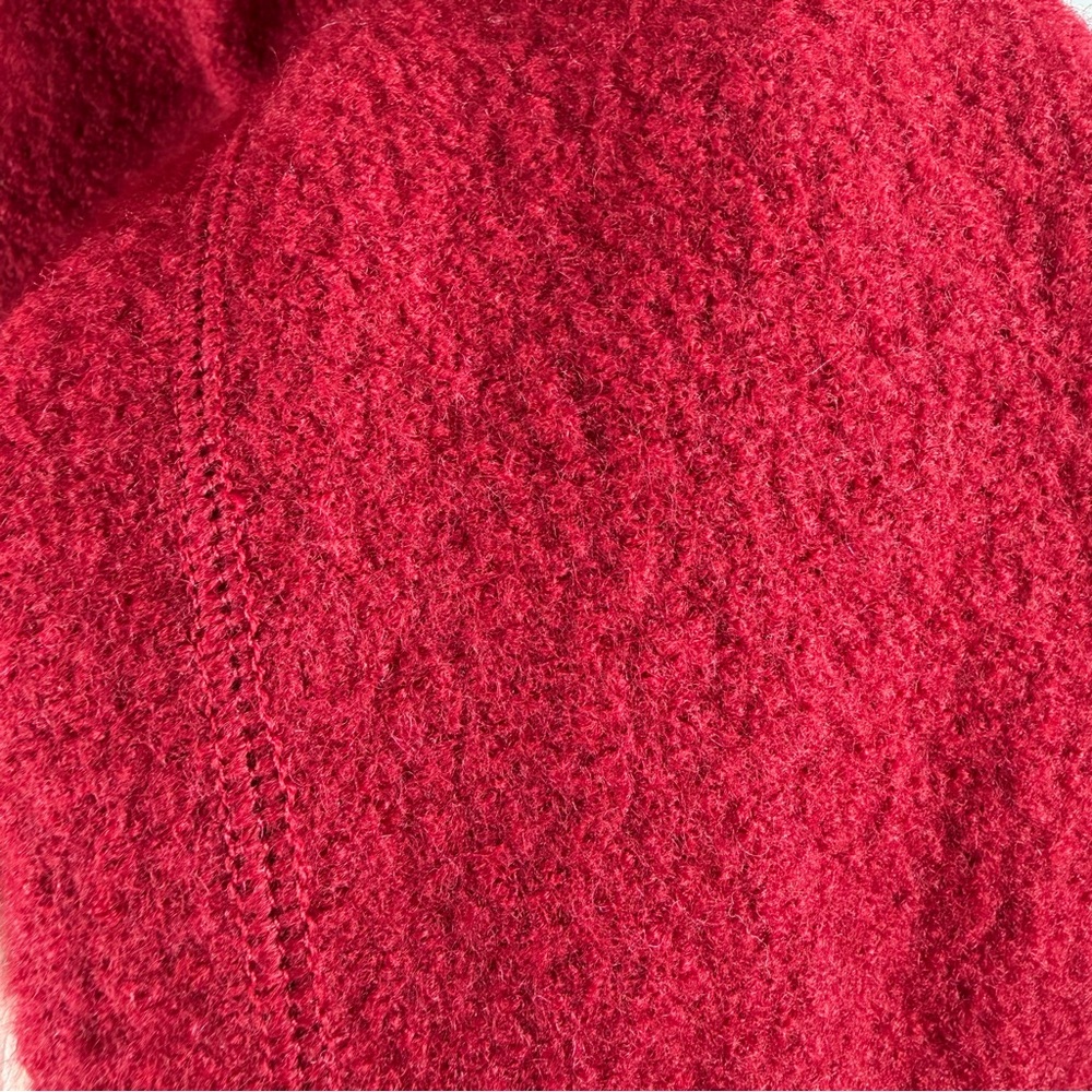 Ashley B Bernardo 100% Wool Zip Jacket Burgundy Red Size L - Picture 12 of 13